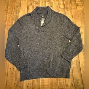 Alex Stevens Men's Shawl Turtleneck Sweater Black/Peacoat/Dark Heather Gray XXL